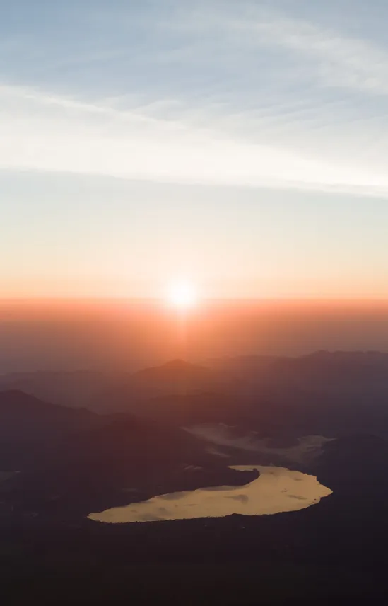 Sunrise at the summit of Mt Fuji
