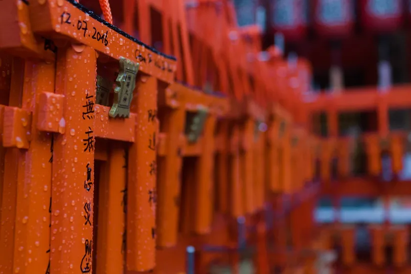 Mini tori gates sold at Fushimi Inari