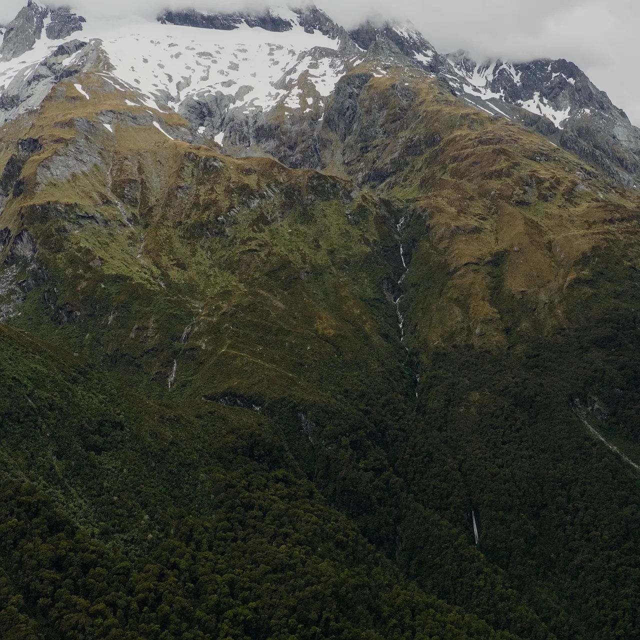 The view above Liverpool Hut (panel 1 of 3)