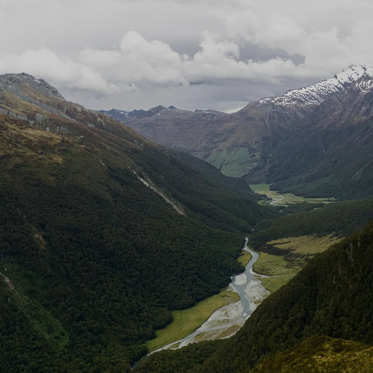 The view above Liverpool Hut (panel 2 of 3)