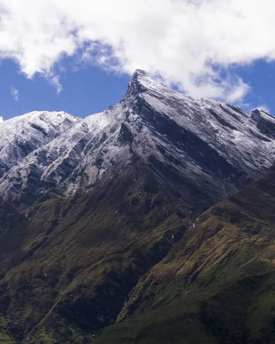 A mountain peak taken from the trail