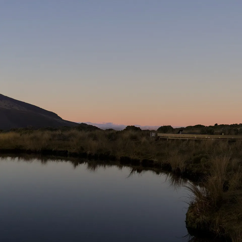 Dawn at the tarns on the Pouakai Circuit (panel 4 of 5)