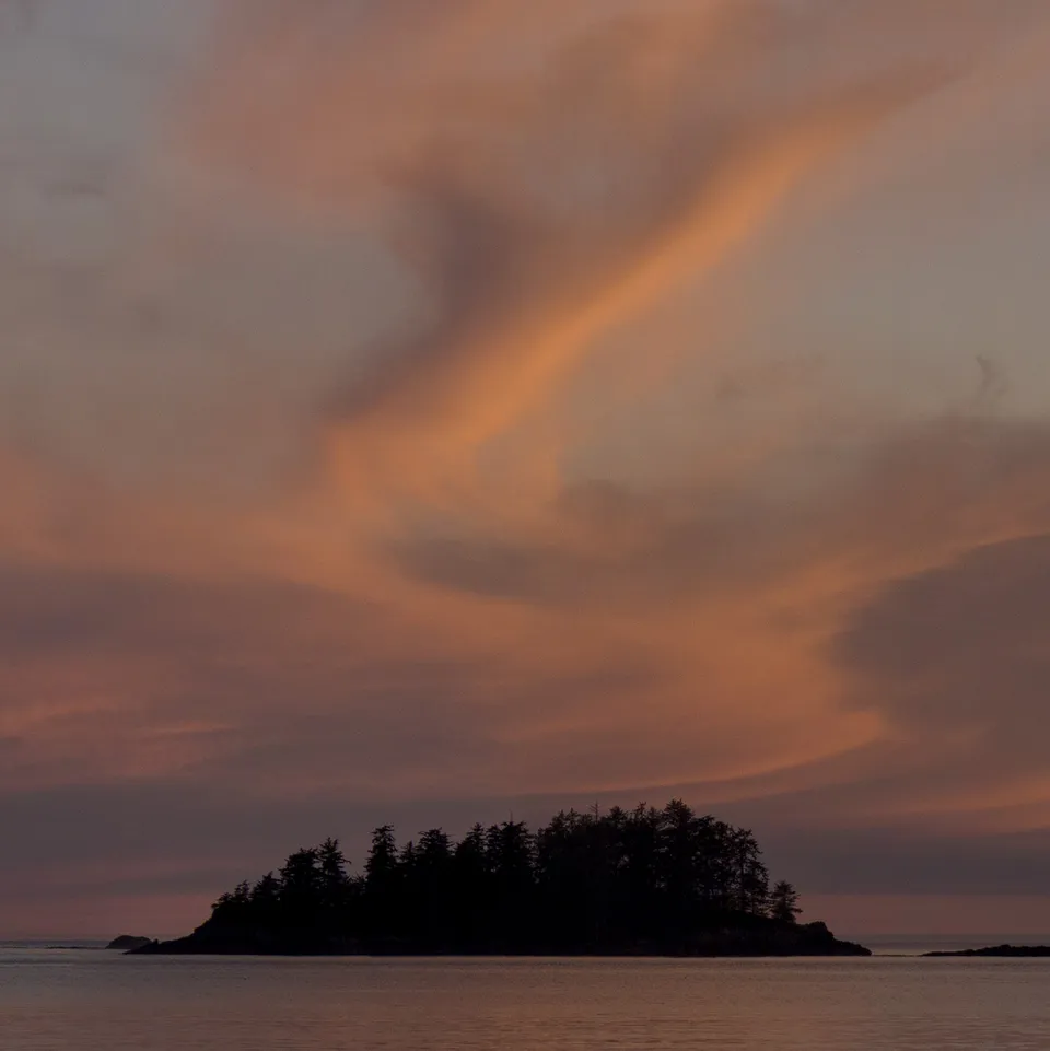 Sunset at the beach near Tofino (panel 5 of 9)